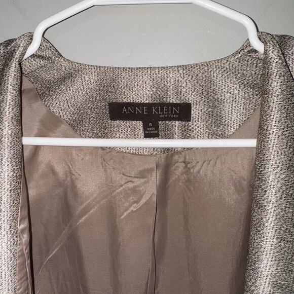 Anne Klein Sheath Dress & Blazer Set - Dress Sz 6 Blazer Sz 4 - Linen Silk Wool - Picture 10 of 16